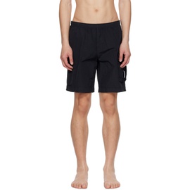 C.P.컴퍼니 C.P. Company Black Garment-Dyed Swim Shorts 231357M208041