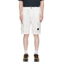 C.P.컴퍼니 C.P. Company White Garment-Dyed Shorts 231357M193021