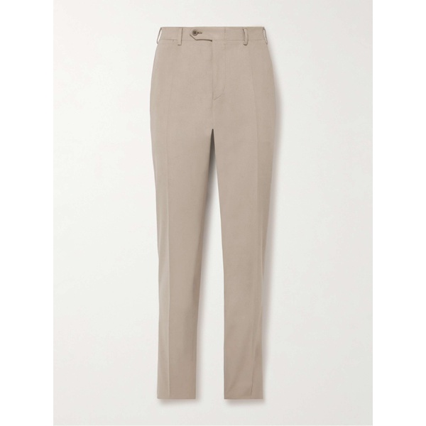  CANALI Slim-Fit Brushed Cotton-Blend Twill Suit Trousers 1647597309365698