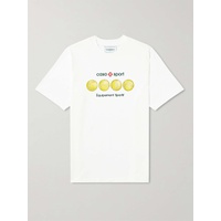 카사블랑카 CASABLANCA Logo-Print Organic Cotton-Jersey T-Shirt 1647597315091628