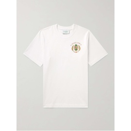 카사블랑카 CASABLANCA Joyaux D'AFRIQUE Tennis Club Logo-Print Organic Cotton-Jersey T-Shirt 1647597328571600