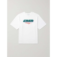 카사블랑카 CASABLANCA Casa Racing 3D Logo-Appliqued Cotton-Jersey T-Shirt 1647597328571620