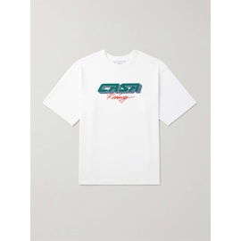 카사블랑카 CASABLANCA Casa Racing 3D Logo-Appliqued Cotton-Jersey T-Shirt 1647597328571620