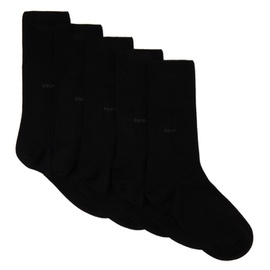CDLP Five-Pack Black Mid-Length Socks 241425M220000