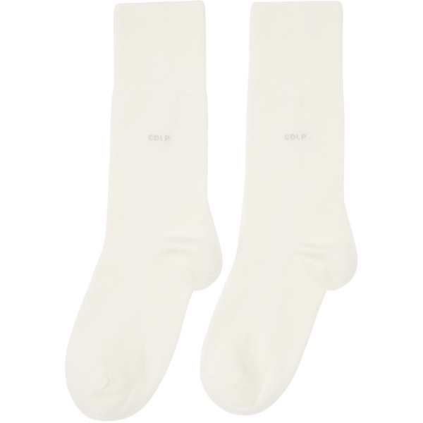  CDLP Five-Pack White Mid-Length Socks 241425M220001