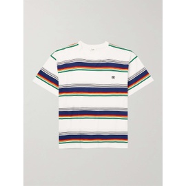 CELINE HOMME Logo-Embroidered Striped Cotton-Jersey T-Shirt 1647597327214046