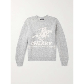 CHERRY LOS ANGELES Intarsia-Knit Alpaca-Blend Sweater 1647597328650556