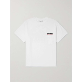 CHERRY LOS ANGELES 모우 Mountain EXP에디트 EDITION Garment-Dyed Logo-Print Cotton-Jersey T-Shirt 1647597330385818