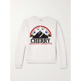 CHERRY LOS ANGELES 모우 Mountain EXP에디트 EDITION Logo-Print Cotton-Jersey Sweatshirt 1647597330390272