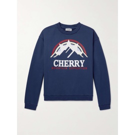 CHERRY LOS ANGELES 모우 Mountain EXP에디트 EDITION Logo-Print Cotton-Jersey Sweatshirt 1647597330390025