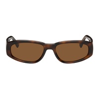 CHIMI Brown Angular Sunglasses 241230F005007