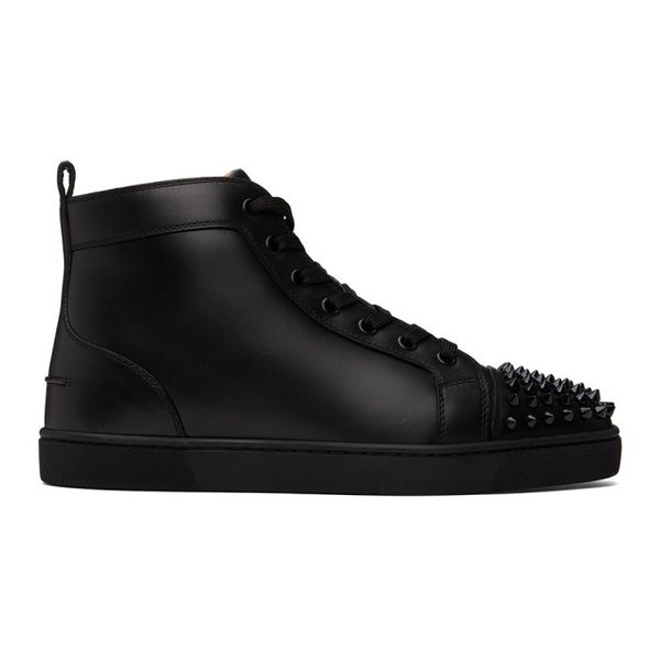 크리스찬 루부탱 크리스찬 루부탱 Christian Louboutin Black Lou Spikes Sneakers 231813M236001