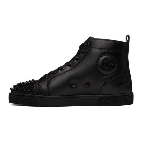 크리스찬 루부탱 크리스찬 루부탱 Christian Louboutin Black Lou Spikes Sneakers 231813M236001