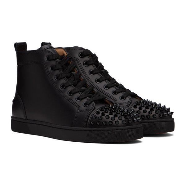 크리스찬 루부탱 크리스찬 루부탱 Christian Louboutin Black Lou Spikes Sneakers 232813M236016