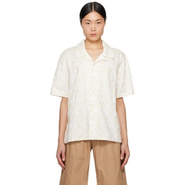 COMMAS 오프화이트 Off-White Embroidered Currents Shirt 241583M192013