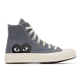 COMME des GARCONS PLAY Gray 컨버스 Converse 에디트 Edition Half Heart Chuck 70 Sneakers 222246F127001