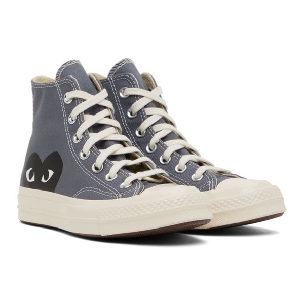  COMME des GARCONS PLAY Gray 컨버스 Converse 에디트 Edition Half Heart Chuck 70 Sneakers 222246F127001