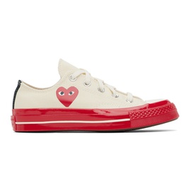 COMME des GARCONS PLAY 오프화이트 Off-White 컨버스 Converse 에디트 Edition Chuck 70 Sneakers 231246F128001