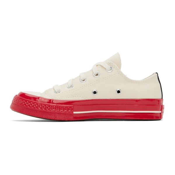  COMME des GARCONS PLAY 오프화이트 Off-White 컨버스 Converse 에디트 Edition Chuck 70 Sneakers 231246F128001