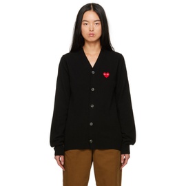 COMME des GARCONS PLAY Black Heart Patch Cardigan 232246F095013