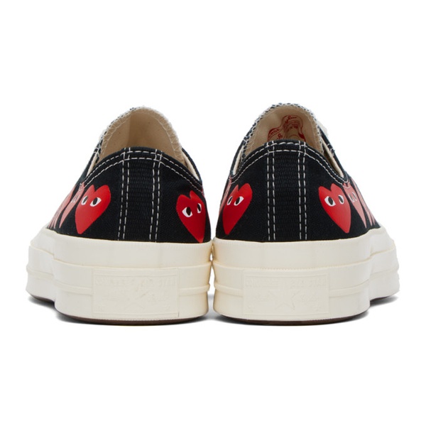  COMME des GARCONS PLAY Black 컨버스 Converse 에디트 Edition Chuck 70 Multi Heart Sneakers 232246F128002