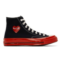 COMME des GARCONS PLAY Black & Red 컨버스 Converse 에디트 Edition PLAY Sneakers 221246F127004