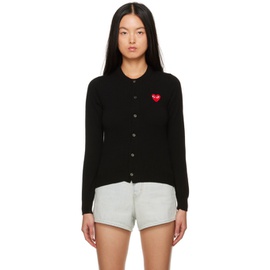 COMME des GARCONS PLAY Black Heart Patch Cardigan 232246F095009