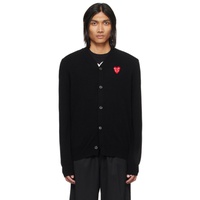 COMME des GARCONS PLAY Black Layered Double Heart Cardigan 241246M200000