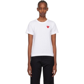 COMME des GARCONS PLAY White Heart Patch T-Shirt 241246F110001