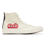 COMME des GARCONS PLAY 오프화이트 Off-White 컨버스 Converse 에디트 Edition Half Heart Chuck 70 High Sneakers 212246M237085