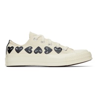 COMME des GARCONS PLAY 오프화이트 Off-White 컨버스 Converse 에디트 Edition Chuck 70 Multi Heart Low Sneakers 241246F128000