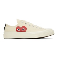 COMME des GARCONS PLAY 오프화이트 Off-White 컨버스 Converse 에디트 Edition Chuck 70 Low Top Sneakers 231246M237005