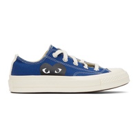COMME des GARCONS PLAY Blue 컨버스 Converse 에디트 Edition Half Heart Chuck 70 Low Sneakers 221246F128002