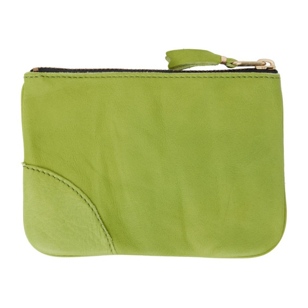  COMME des GARCONS WALLETS Green Washed Zip Wallet 232230M164034
