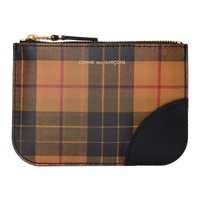 COMME des GARCONS WALLETS Red & Yellow Mini Lenticular Tartan Pouch 241230F045008