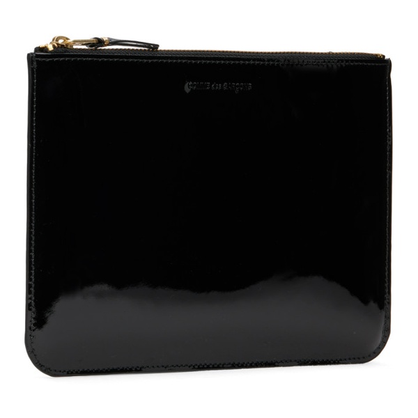  COMME des GARCONS WALLETS Black Glossy Pouch 232230M171001