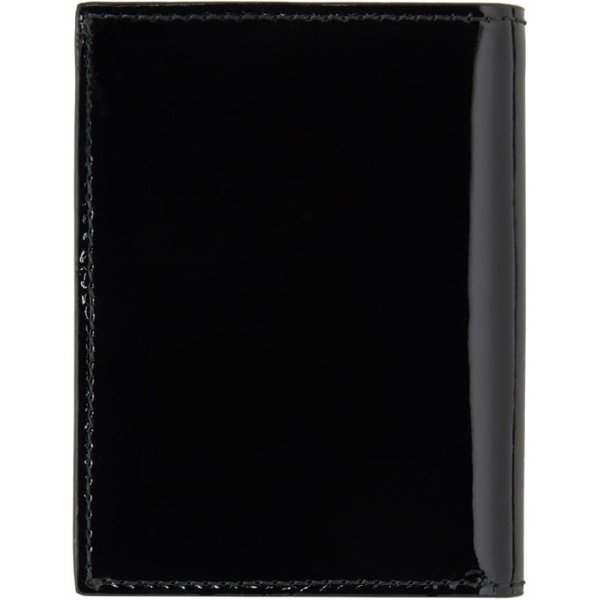  COMME des GARCONS WALLETS Black Glossy Print Card Holder 232230M163002
