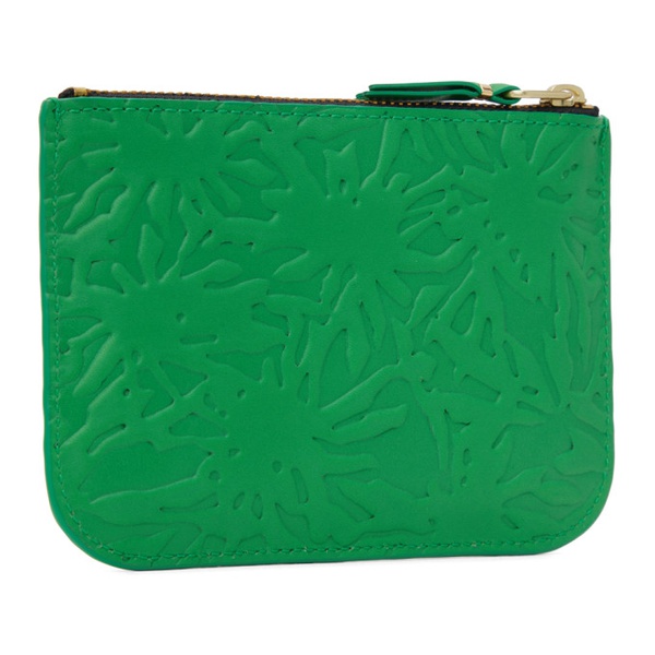  COMME des GARCONS WALLETS Green Embossed Pouch 241230F045002