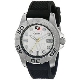 Calibre MEN'S Akron Rubber White Dial Watch SC-4A1-04-001