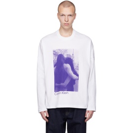 Calvin Klein White Frisbee Long Sleeve T-Shirt 222824M213002