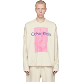 Calvin Klein 오프화이트 Off-White 루이 Ruins Long Sleeve T-Shirt 222824M213006