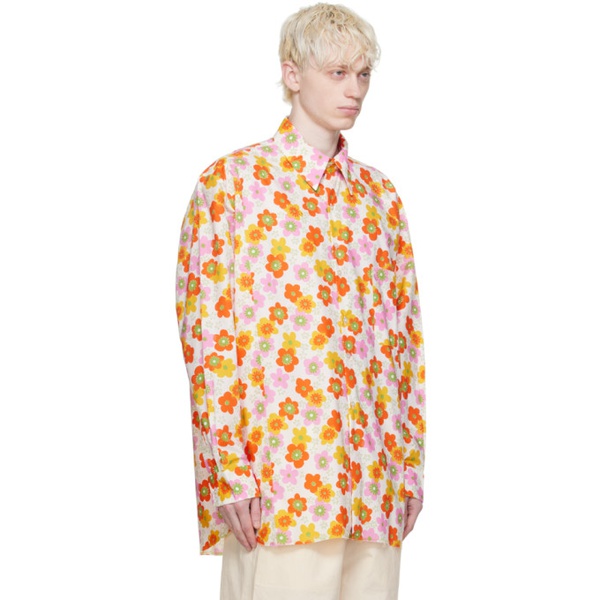  카미엘 포트젠스 Camiel Fortgens Orange & Pink Overlap Big Shirt 241109M192000
