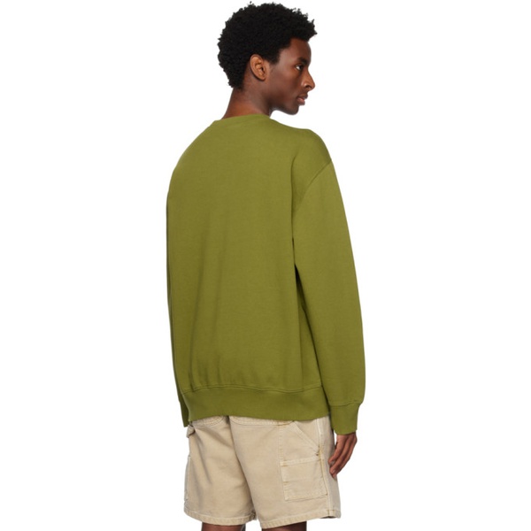 칼하트 칼하트 Carhartt Work In Progress Green Pocket Sweatshirt 231111M204019