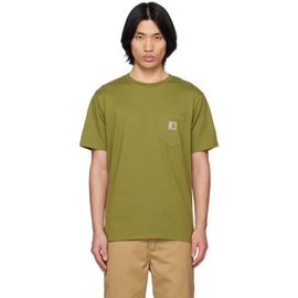 칼하트 Carhartt Work In Progress Green Patch Pocket T-Shirt 231111M213051