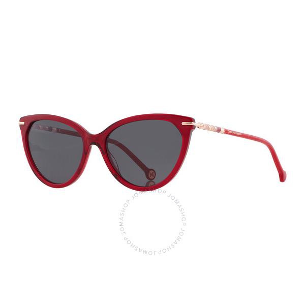  Carolina Herrera Grey Cat Eye Ladies Sunglasses HER 0093/S 0C9A/IR 57