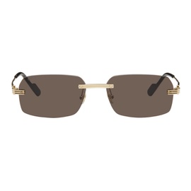 Cartier Gold Rectangular Sunglasses 232346M134013