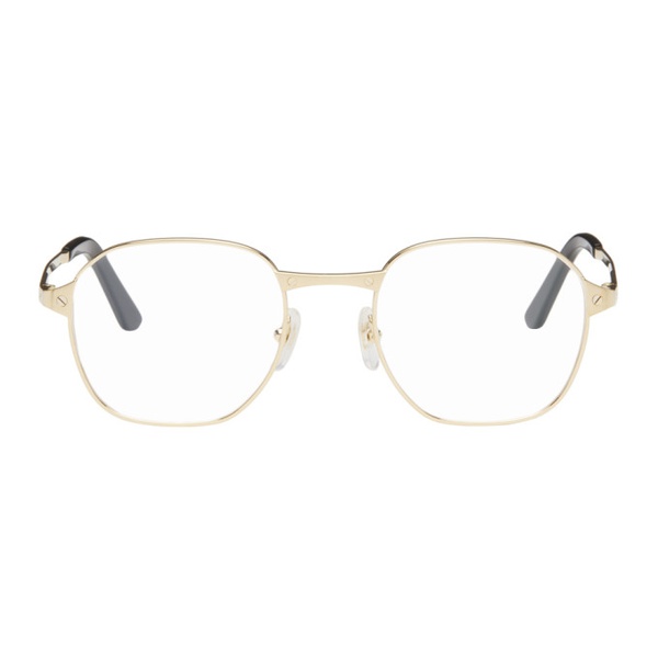  Cartier Gold Square Glasses 241346M133019