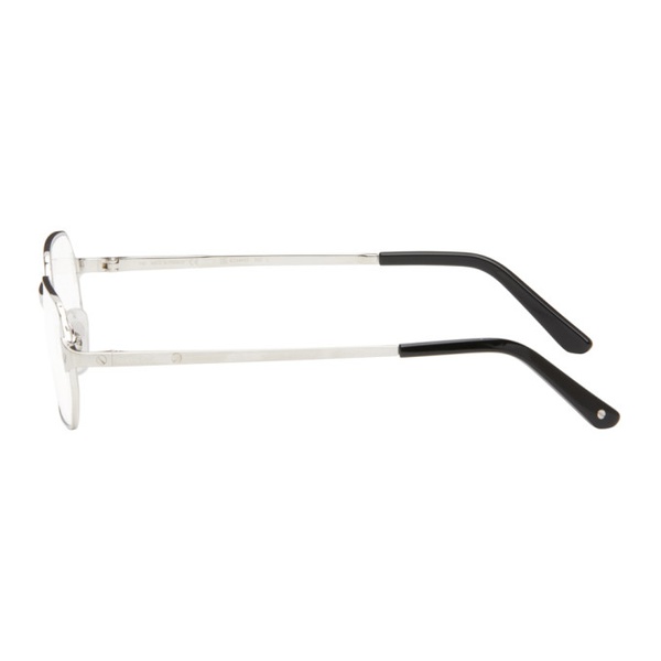  Cartier Silver Rectangular Glasses 241346M133016
