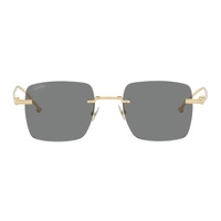 Cartier Gold Square Sunglasses 242346M134003