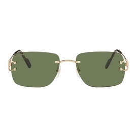 Cartier Gold Square Sunglasses 242346M134007